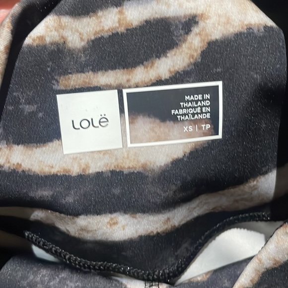 NWOT LOLE BURST ANKLE LEGGINGS:SAND DUNES BLACK - Picture 7 of 9